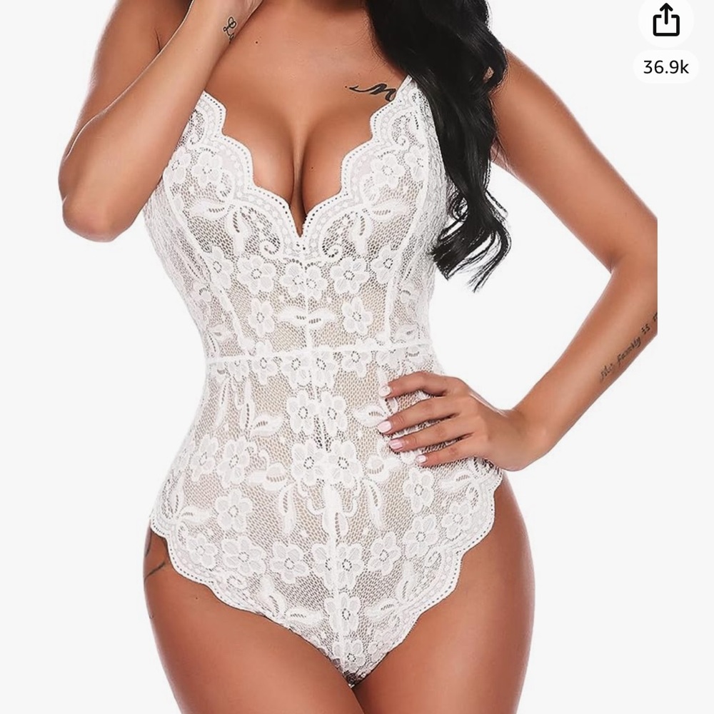 Size medium white lingerie